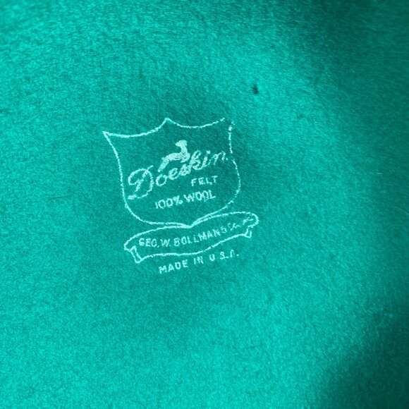 VTG Doeskin Felt Bollman Statement Derby Church Wedding Hat Large Netted Bow - Picture 7 of 7